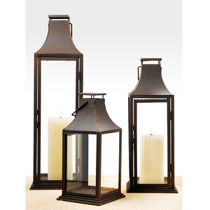 Linterna de centro de mesa decorativa alta para el hogar, nueva linterna de Metal de acero inoxidable, vidrio transparente, decoración del hogar, iluminación de boda - Product Image 2