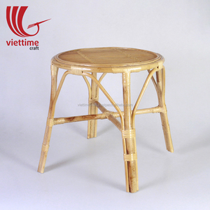 Mesa de centro de ratán redonda natural para el hogar muebles de ratán vietnamita mesa auxiliar para sala de estar - Product Image 4