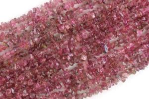 Cuentas de virutas de piedras preciosas lisas sin cortar turmalina Rosa Natural para fabricación de joyas mayorista fabricación - Product Image 5