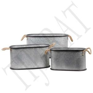 Macetas de hierro para jardín, bañera galvanizada, macetas de jardín - Product Image 6