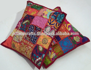 Sari Patchwork Funda de cojín Bordado hecho a mano Decoración para el hogar Funda de almohada - Product Image 2