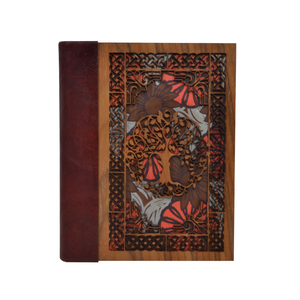 Nouvelle coupe travail Design arbre de vie avec des fleurs créatives journaux de conception couverture en bois écologique cahier de bureau 120 Pages blanches - Product Image 1