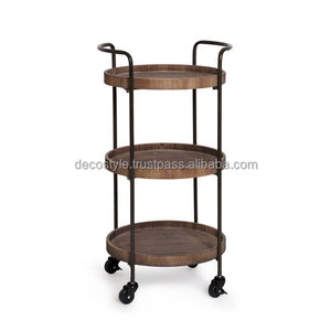 Chariot de bar en Zig Zag dorée, haute qualité - Product Image 4