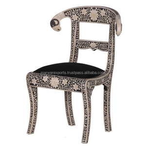 Silla de ocio de diseñador con incrustaciones de hueso indio para muebles para el hogar - Product Image 1