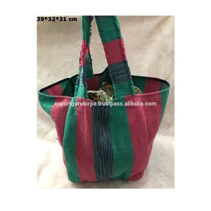 Elegante bolso de mensajero de tela de algodón para mujer bordado a la moda patrón de compras de oficina hilo decorado - Product Image 2