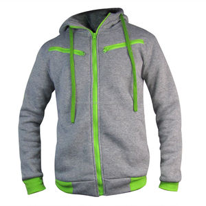Venta al por mayor personalizada 100% algodón Premium 3D Full Zip Up Puff Print Hoodie para hombres térmica - Product Image 1