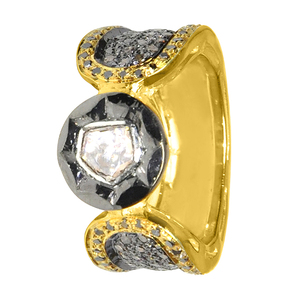 Shanice — bague en argent Sterling plaqué or, bijoux en diamant poli - Product Image 3