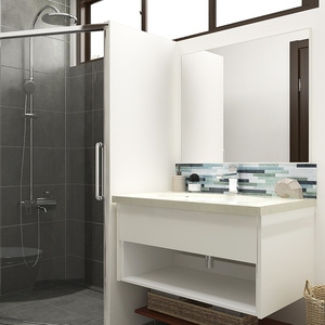 Tocadores de baño blancos impermeables pequeños de decoración moderna para el hogar - Product Image 4