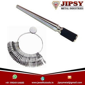 Universal 1 to 36 Finger Ring Sizes Gauge 6MM wide <b>Laser</b> Marking and Ring Mandrel Set in Wooden Box Jewelry Tools India - Product Image 4