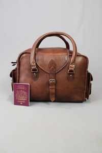 Sac polochon en cuir véritable pour femme, sac de week-end, sac de voyage, de Style Vintage, marron, VCS 0031 - Product Image 4