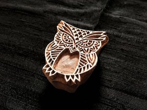 แสตมป์ไม้พิมพ์ลายนกนกฮูกสำหรับใช้ตกแต่งใช้ในการพิมพ์ลายเฮนน่ารอยสักและโครงการโรงเรียน - Product Image 4