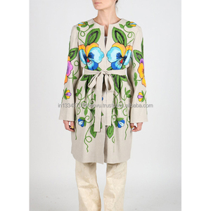 Festival bohemio Tribal indio bordado chaqueta Vintage Banjara gitana estilo boho abrigo hecho a mano Suzani Floral bata Kimono - Product Image 1