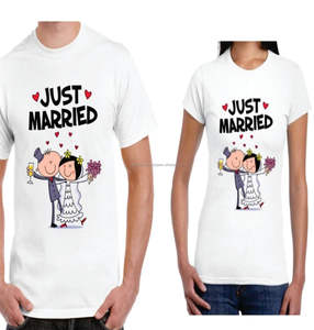 Conjunto de camisetas para parejas, Camiseta deportiva de manga corta con estampado divertido personalizado, algodón, blanco, secado rápido, para correr, transpirable - Product Image 1