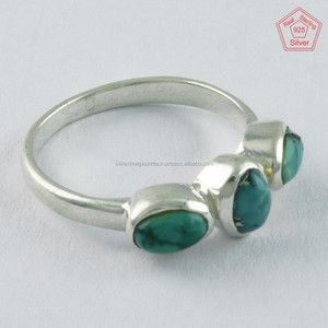 Special Moment anillo de Plata de Ley 925 con piedra turquesa, mayorista de joyas de plata, exportador de joyas de plata - Product Image 2