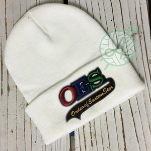 OES Bonnets en tricot de qualité supérieure brodés Ordre de l'étoile de l'Est Couvre-chef Impression de personnages d'hiver Broderie 3D - Product Image 1