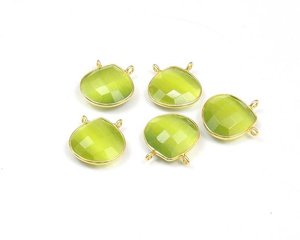 ผู้ผลิตขายส่งสำหรับ925เงินสเตอร์ลิงสีเขียวโมโนลิสาขั้วต่อแบบฝาปิดคู่สำหรับทำเครื่องประดับที่ไม่ซ้ำกัน OEM - Product Image 3