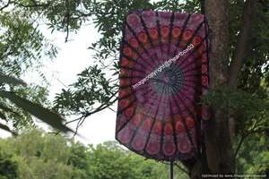 Tapiz de Mandala estilo Hippie hecho a mano con estampado Floral de algodón para colgar en la pared tejido decorativo tapiz para el hogar inspirado en Aubusson - Product Image 3