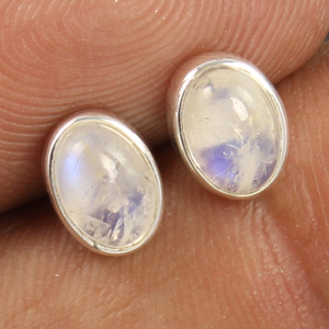 Trending Natural Fire RAINBOW MOONSTONE Gemstones 925 Sterling Silver <b>Beautiful</b> Bezel Setting <b>Earrings</b> for Girls - Product Image 1
