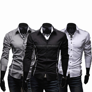 บรัสเซลส์ สปอร์ต เสื้อเชิ้ตแขนยาวแฟชั่นหรูหราสำหรับผู้ชาย สไตล์ลำลอง ทรงเข้ารูป เสื้อเชิ้ตทันสมัย - Product Image 1