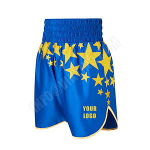 Pantalones cortos de boxeo con estampado para hombre, Shorts de poliéster para lucha, Muay Thai - Product Image 3