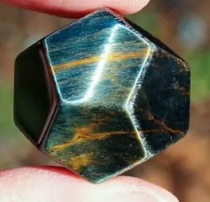 Cristallo blu occhio di <span class=keywords><strong>tigre</strong></span> dodecaedro cristallo naturale gemma guarigione reiki pietra naturale gemma grossista - Product Image 1