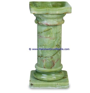 Pedestales de Ónix Verde, Decoración de Exterior, Superficie de Mármol Pulido, Estilo Afgano - Product Image 4