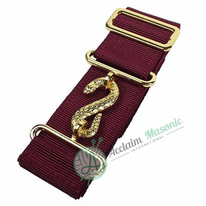 Extension de ceinture maçonnique marron, accessoires maçonniques - Product Image 1