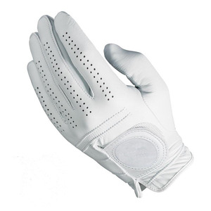 ถุงมือกอล์ฟกันน้ำแบบเต็มนิ้วระบายอากาศได้ผิวแกะสีขาว - Product Image 1