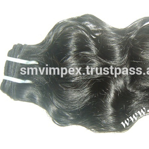 Extension de cheveux de vente chaude d'Inde du Sud cheveux doux et lisses. tissage de cheveux humains indiens à double trame machine - Product Image 2
