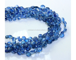 High Quality 8 Inch Natural Blue Kyanite Faceted <b>Stone</b> <b>Beads</b> Loose Drops Shape Gemstone for Jewelry Making - Product Image 2