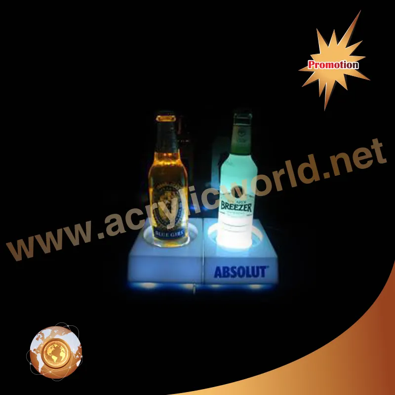 Produsen Botol Anggur Palsu Akrilik LED, Tampilan LED Lampu Rak Anggur untuk Tampilan/Dudukan Display Led