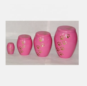 แจกันใส่เถ้ากระดูกทองเหลืองเคลือบเงาสำหรับสัตว์เลี้ยงลายเพ้นท์สีสันสดใสอุปกรณ์งานศพสไตล์พิมพ์ลาย - Product Image 3