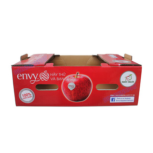 Boîtes d'emballage de fruits ondulées pommes, en papier, de haute qualité, imprimées avec le Logo des mariés, 5 pièces - Product Image 1