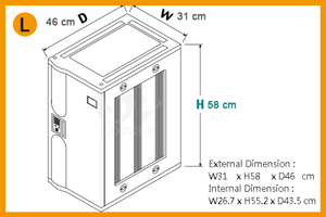 Three Tier Nine Large Size ABS Plastic Locker Cabinet - Product Image 5