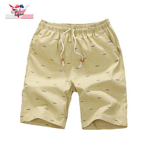 Shorts de plage en coton pour hommes, vêtements d'été, os de poisson, imprimé, taille élastique, grande taille, nouvelle collection 2020 - Product Image 5
