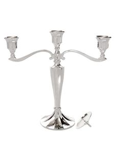 Bougeoir en argent plaqué moderne avec cinq bras, bougeoir pour décoration de table à manger, vente en gros - Product Image 2