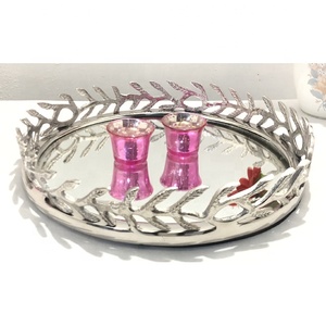 Nuevo diseño antiguo Diseñador aluminio Art Deco redondo comida frutas bandeja para servir mesa de comedor decoración de fiesta en casa logotipo personalizado - Product Image 4