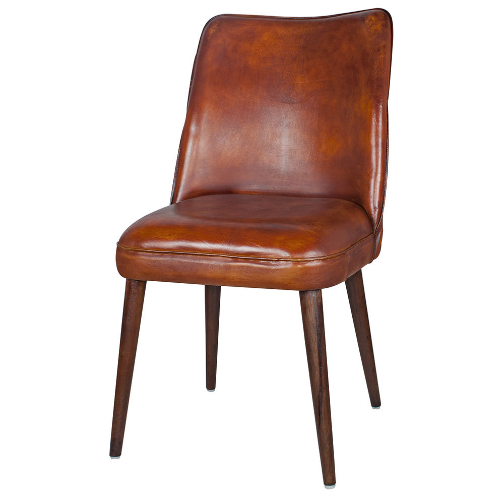 Hot Sale Modern Style Industrial Leather & Wood Chair