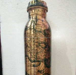Printed Copper <b>Water</b> <b>Bottle</b> Leak Proof Design Copper <b>Bottle</b> <b>for</b> Yoga - Product Image 2