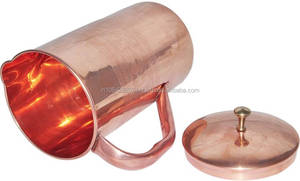 DIOS Best Quality 1 Tumbler Pure Copper AYURVEDA Healing <b>Jug</b> for Direct Drinking & Boiling <b>Water</b> Premium <b>Glass</b> Drinkware - Product Image 2