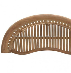 Banc en teck pour jardin extérieur en forme de cacahuète - Product Image 3