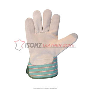 2018 gran oferta guantes de trabajo de cuero dividido de vaca ISONZ zona de cuero Anti-impacto antideslizante Anti-corte - Product Image 3