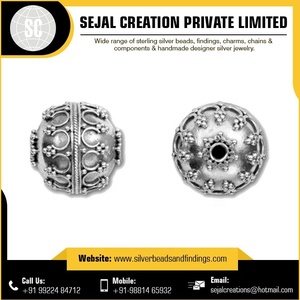 Perle de charme en argent sterling 925 Fourniture en vrac de bijoux en métaux en vrac pour créer des conceptions uniques - Product Image 4