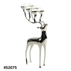 Candle Holder Deer <b>Candlestick</b> Metal Home Decor Silver Candle Stand Nickel Plated Deer Shape Candle Holder - Product Image 3