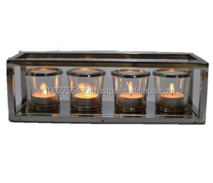 Elegant <b>Small</b> Votive Stainless Steel Tea Light Holder Handmade Home Decoration 30x10x10cm Other <b>Candle</b> Holders Lanterns <b>Candle</b> - Product Image 1