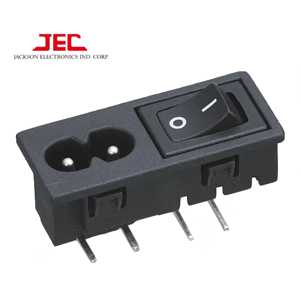 JEC ไต้หวัน C8 Polysnap AC Inlet ซ็อกเก็ตที่มีสวิทช์