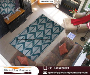 Indian Luxury Hand Tufted Wool Carpet Modern Loop Pattern High Quality Commercial Indoor Prayer Decor Handmade Area Rugs <b>Sets</b> - Product Image 3