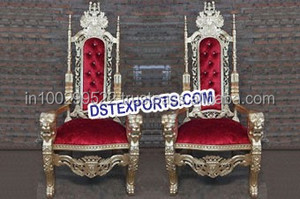 เก้าอี้แต่งงานหรูหราและรอยัลในราคาต่ำออกแบบพิเศษผู้ผลิตเก้าอี้จัดงานแต่งงานแบบดั้งเดิมเก้าอี้ไม้ - Product Image 5