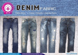 Tissu denim 100% coton à faible élasticité pour jeans pour hommes par les fournisseurs indiens 2024 emballage digne de la mer livraison rapide - Product Image 4