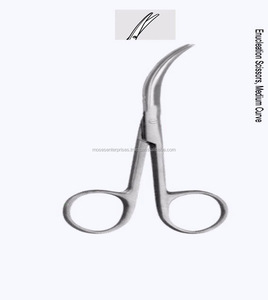 Ciseaux d'énucleation pour salle d'opération d'hôpital médical, courbés moyens, 11 cm - Product Image 6